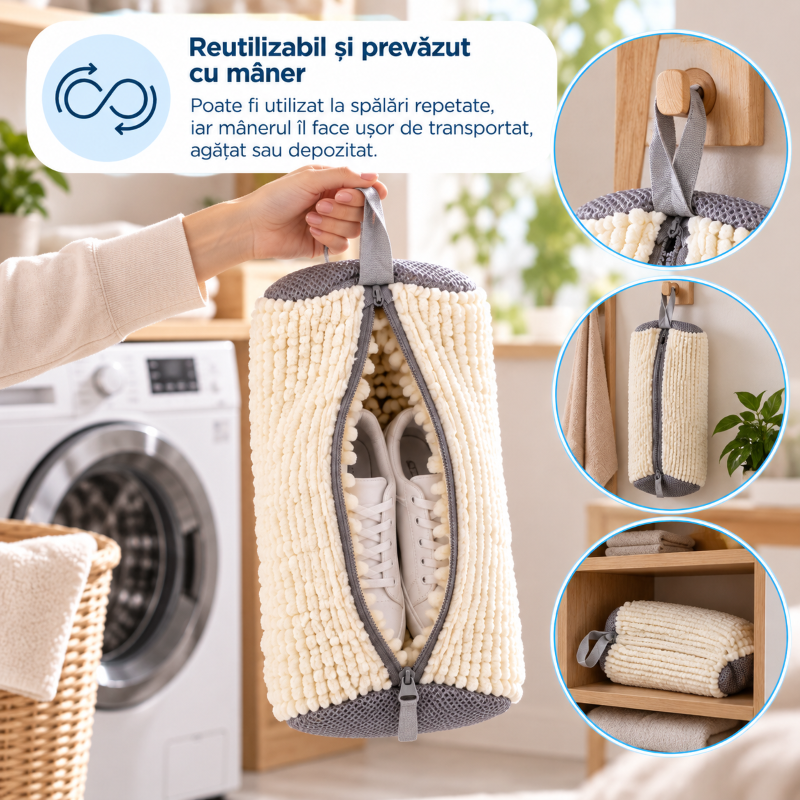Sac reutilizabil pentru spălarea încălțămintei